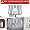thumbnail image 2 of Bestjing Protectores de fregadero de silicona para fregadero de cocina con drenaje central – 18.2 x 12.5 pulgadas, accesorio para alfombrillas de fregadero de cocina, antideslizante, resistente al cal, 2 of 5