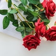 thumbnail image 4 of mmirethe 12x Red Stunning Artificial Roses Long-lasting Faux Rose Bouquet For Special Occasions Faux Flowers, 4 of 6