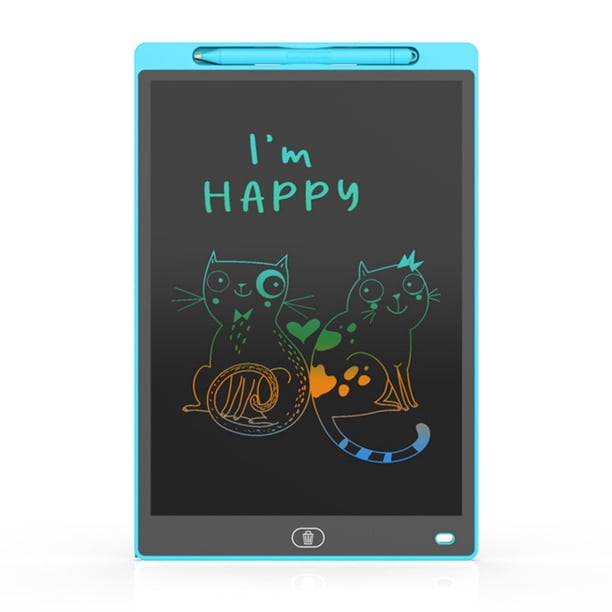 Tablero de Dibujo para Niños de 12 Pulgadas, Tablero de Escritura A Mano LCD, Pizarra Electrónica LCD, Tablero de Escritura Pintado A Mano (Color) e
