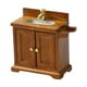 thumbnail image 1 of Muebles de baño para casa de muñecas Adorno para lavabo de casa de muñecas Muebles clásicos en miniatura marrón, 1 of 9