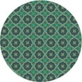 thumbnail image 1 of Ahgly Tapis Rond Lavable en Machine Intérieur Transitionnel Vert Menthe, 5 Pieds Rond, 1 of 7