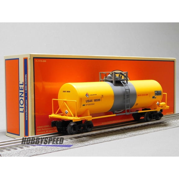 Lionel US Army UNIBODY Tank CAR #18599 O Gauge 2343021, Yellow
