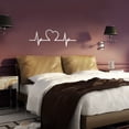 thumbnail image 3 of Valentines Day Vinyl Wall Art Decal - Heartbeat Heart Shape - 11" x 31" - Valentine’s Decor for Couples Home Living Room Bedroom Sticker - Cute Apartment Indoor Office Work Decor (11" x 31", Black), 3 of 4