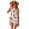 thumbnail image 2 of FUIALDOLG Children Swimwear Cute Pug Dog Swimsuits for Girl One Shoulder Swimsuit with Coverup Quick Drying One Piece Beach Sport Bathing Suit,9-10Y, 2 of 7