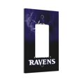 thumbnail image 2 of Panel de interruptores de pared con marco romano de cuero individual Ravens Switching Lights, interruptor de luz individual, doble o con tirador, 2 of 8