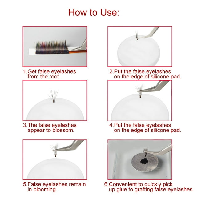 Herramienta de extensión de pestañas, adhesivo de silicona para extensiones de pestañas, almohadilla para pestañas, paleta para pestañas, materiales ecológicos