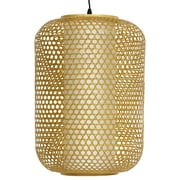 20" Handcrafted Split Bamboo Star Design Caning Lantern Pendant Ceiling Light - Taka