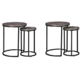 thumbnail image 1 of Pemberly Row Ensemble de 2 Tables d'Appoint Gigognes 2 Pcs en Gris et Noir, 1 of 2