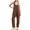 Brown, variant on FLMEI Women Casual Overalls Sleeveless Loose Jumpsuits Cotton Summer One-Piece Pants Women's Tank Bodysuit with Pockets S-XXL