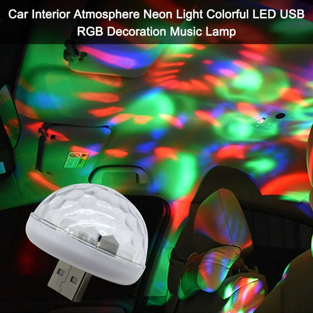 Acheter 12 lumières LED (4 pièces) colorées pour intérieur de voiture,  bande lumineuse d'ambiance avec contrôle vocal/application, néon RVB, éclairage  intérieur de voiture, décoration de voiture