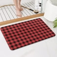 thumbnail image 4 of Red and White Checkered Pattern Bathroom Rugs Mat,Non Slip Microfiber Bathroom Rug,Rubber Backing,Soft Bathroom Mats for Bathroom Floor,Tub and Shower,17x27in(43x68cm), 4 of 5
