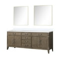 thumbnail image 2 of Laurel 80 in W x 22 in D Grey Oak Double Bath Vanity, White Quartz Top, and 36 in Mirrors, 2 of 3