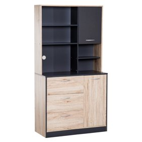 Hodedah Modern Kitchen Cabinet Cherry Walmart Com Walmart Com
