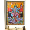 thumbnail image 2 of Hindu Goddess Kali Tapestry – Standing on Shiva, Wall Hanging Indian Decor Mural Poster Print, 2 of 3