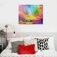 thumbnail image 5 of JEUXUS  Pink Northern Lights Canvas Wall Art Girl Room Abstract Aurora Colorful Borealis Pink Artwork for Modern Living Room Bedroom Sofa Lobby Wall DecorFramed 20x16in, 5 of 5