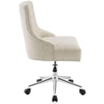thumbnail image 2 of Modway Fabric Swivel Office Chair, Tufted Button Upholstered with Nailhead Trim, Beige, 2 of 5