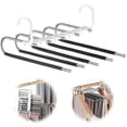 thumbnail image 2 of Aedtie Rack Multi Functional Pants Rack Hanger Pants Hangers Saving Closet Multiple Multifunctional Uses Rack Organizer For Trousers Scarves Slack (1 Pack With 5 Cli, 2 of 9