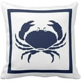thumbnail image 5 of SUFAM Set of 4 Pillow Cases Nautical Navy Blue and White Whale Anchor One Side Teal Throw Pillowcase Cover Cushion Case Home Decor 20x20 inch, 5 of 5