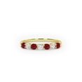 thumbnail image 5 of HeartsAndYou 1ct Natural Alternating Pink Ruby & Diamond Band 100% REAL 14k SOLID Yellow Gold, 5 of 9