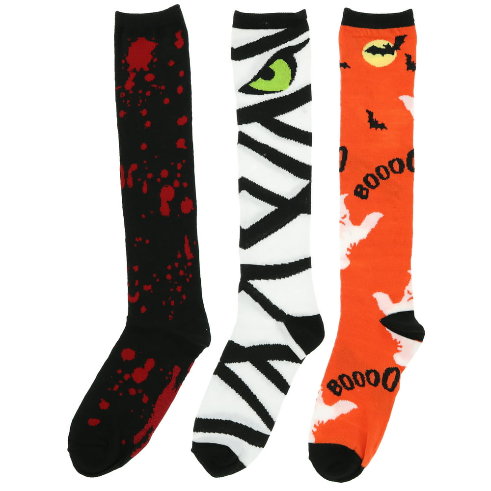 Boo - Boo! Women's Halloween Knee High Socks (3Pr), One Size, (Mummy ...
