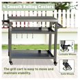 thumbnail image 2 of 3-Shelf Outdoor Grill Table, Grill Cart Outdoor with Wheels, Pizza Oven and Food Prep Table, Blackstone Table with Stainless Steel Tabletop, Grill Stand for Blackstone Griddle for Outside BBQ, 2 of 7