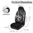 thumbnail image 6 of POLERO Protective Car Seat Covers for Automotive, Polyester Fabric Elastic Auto Front Seat Covers, 2-Pack American Flag Wolf, 6 of 12