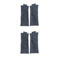 thumbnail image 2 of Guantes para la artritis Qarigey Soporte para la muñeca Medio dedo Color gris, 2 of 6