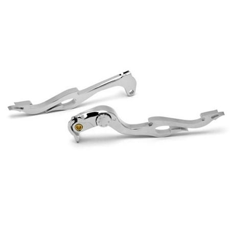 - Krator 2004-2005 Suzuki GSXR 600 750 Billet Aluminum Chrome Brake and Clutch Flame Hand Grips Levers Left and Right One Pair Motorcycle