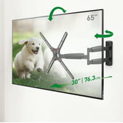Barkan Long TV Wall Mount, 13 - 65 inch Full Motion Patented Premium Flat / Curved Screen Bracket, Holds up to 80lbs, Extremely Extendable, Fits LED OLED LCD