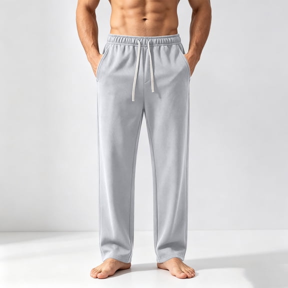 Gamivast Sweatpants for Men-Straight Leg Athletic Joggers Elastic Waist Drawstring Track Pants with Pockets