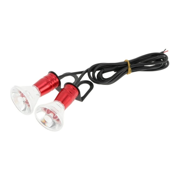 Unique Bargains 2 Pcs License Plate Light 12V Led Tag Lamp for Car Motorcycle Rainproof Red License Plate Light
