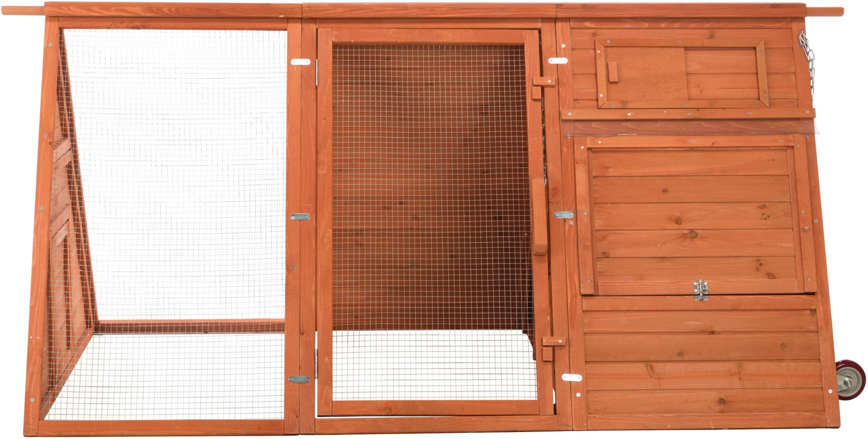 TRIXIE Weatherproof Wooden Outdoor Chicken Coop & Run w2 Nesting Boxes
