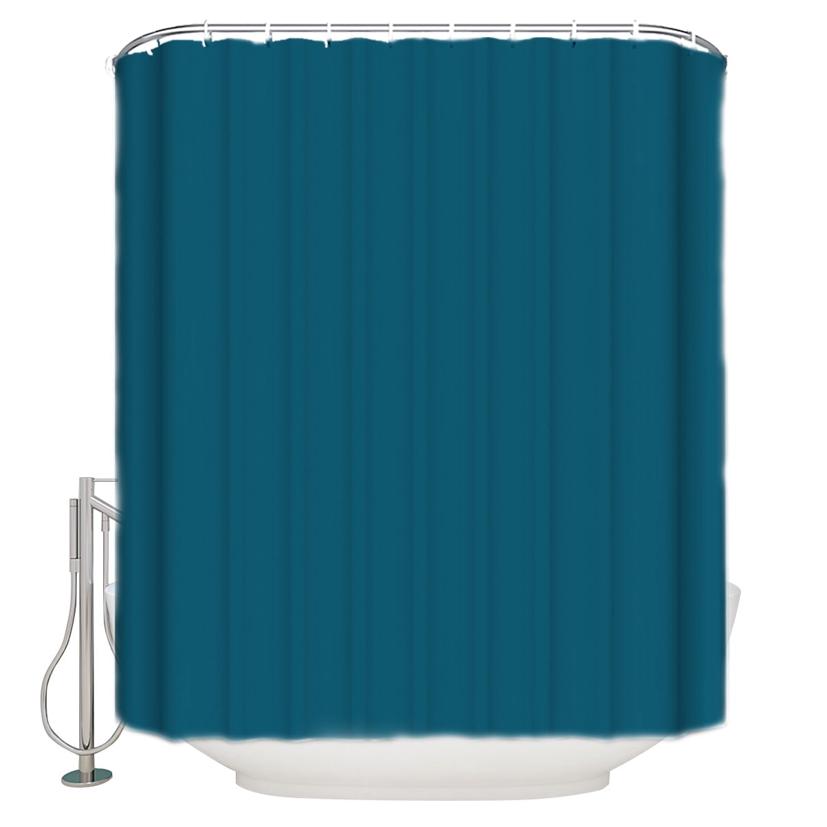 Shower Curtain Dark Teal Waterproof Shower Curtain Set with Hooks for Bathroom Showers,Stalls and Bathtubs,72x78In Solid Green Color