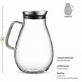 thumbnail image 5 of 2500ml Glass Pitcher with Lid Beautiful Easy Drink Pitcher Glass Bottle with Handle Perfect for Cooling, 5 of 5