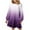 Purple, variant on Annhoo Sweatshirt Dresses Women Fall Fashion Gradient Colour Crewneck Mini Dress Long Sleeve Pleated Dress