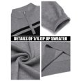 thumbnail image 5 of COOFANDY Mens Casual Slim Fit Pullover Sweaters Long Sleeve Knitted Zip Up Mock Neck Polo Sweater, 5 of 6
