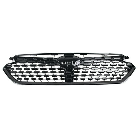 Ikon Motorsports Front Upper Grille Compatible with 2024-2025 Subaru Impreza Sport Style Gloss Black ABS Plastic Replacement Front Bumper Hood Grill 1PC