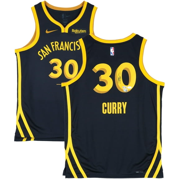 Stephen Curry Golden State Warriors Autographed Black 2023-24 City Edition Swingman Jersey - JSA - Fanatics Authentic Certified