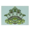 thumbnail image 3 of Hamsa Cutting Board, Natural Elements Inspired Hamsa Hand with Branch and Leaf Nature Harmony, Decorative Tempered Glass Cutting and Serving Board, Small Size, Green White Brown, by Ambesonne, 3 of 5