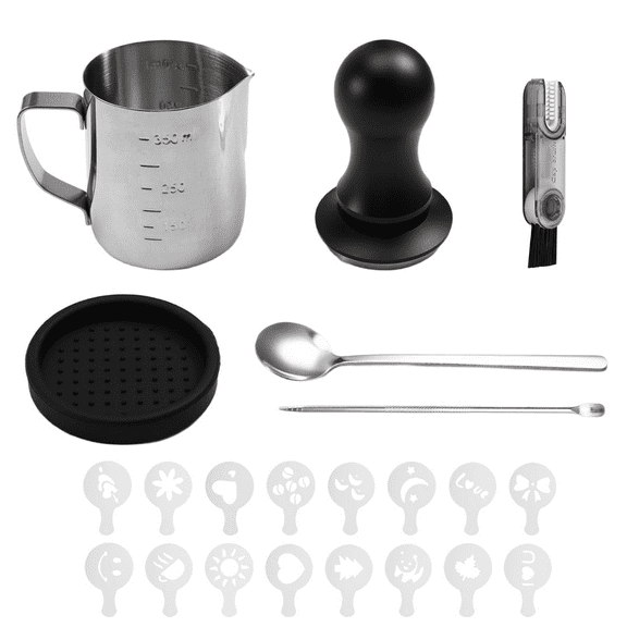 Coffee Tamper Set, Espresso Accessories Kit, with Espresso Tamper 51mm, Coffee Stirrer