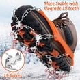 thumbnail image 2 of Crampones para zapatos, tacos de tracción, empuñaduras de nieve para hielo con 19 púas de acero inoxidable, garras, botas antideslizantes, púas para caminar, escalar y caminar, 2 of 5