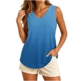 thumbnail image 2 of Molidfa Women's V-Neck Sleeveless Gradient Color Relaxed Fit Casual Cami Modern Summer Top, 2 of 5