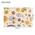 thumbnail image 4 of Yayeee Bath Rug for Bathroom Floor Non Slip Rectangle Fluffy Soft Absorbent Mat, 16"x24", Beige Retro Rainbow, 4 of 7