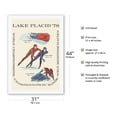 thumbnail image 2 of Lake Placid - 1978 World Championships - World Sprint & Bobsledding - Vintage Travel Poster by Arti Torrance c.1978 - Fine Art Rolled Canvas Print 27in x 40in, 2 of 4