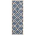 thumbnail image 1 of Safavieh Courtyard Blue Indoor Outdoor Rug - Runner 2'3" x 10', 1 of 5