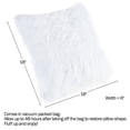 thumbnail image 2 of Somerset Home Himalayan Faux Fur Pillow - 18” Luxury Square Accent Décor Pillow Cover & Insert, White, 2 of 6