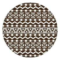 Delicate Floral 44Inch Bohemian Round Tablecloth, Elastic Fitted Table Cover for 38 to 42 Inch Tables, Spill Proof Material