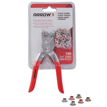 Arrow GEPK532 Eyelet Plier Kit with 5/32" Multicolored Eyelets, 100 Piece