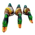 thumbnail image 3 of Balikraft Hand Made Wood Artisans "Bebek Selam" Bright Colorful Waterfront Drinking Duck Decorative Shelf Sitter Figurine Set Of 3, 3 of 5