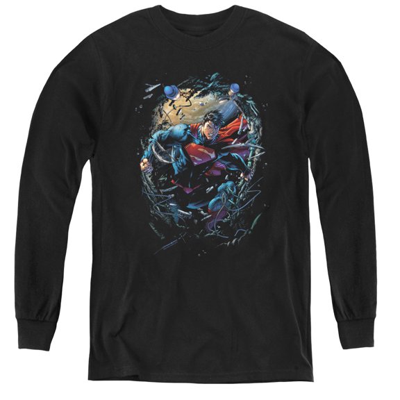 Superman - Breaking Space - Youth Long Sleeve Shirt - X-Large